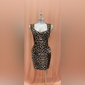 Forever 21 Leopard Print Bodycon Dress - Brown Animal Print